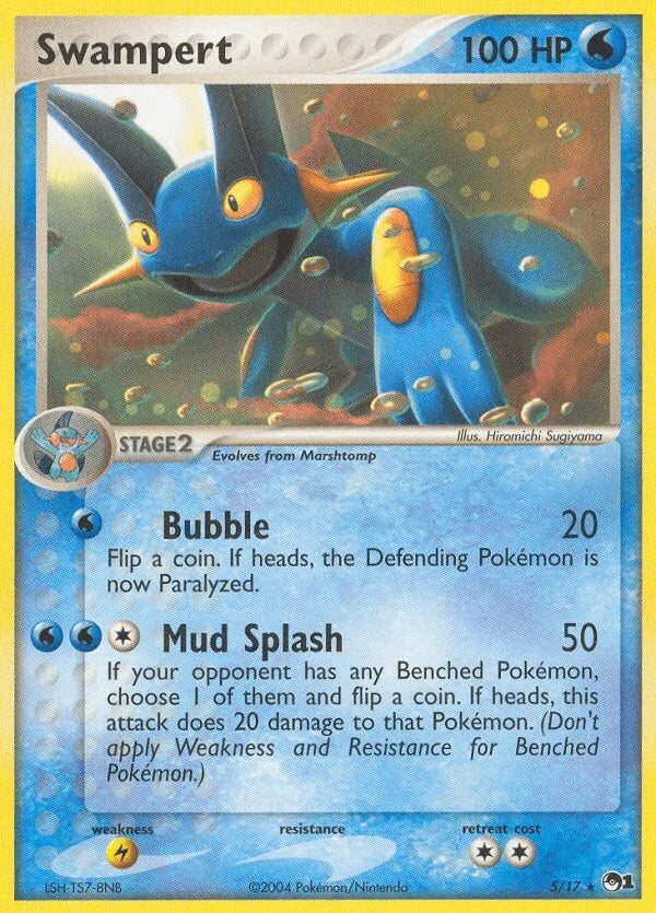 Holofoil, Lightning[×2], Normal, POP Series 1, Rare, Water Swampert (5/17) [POP Series 1] - Trading Card World