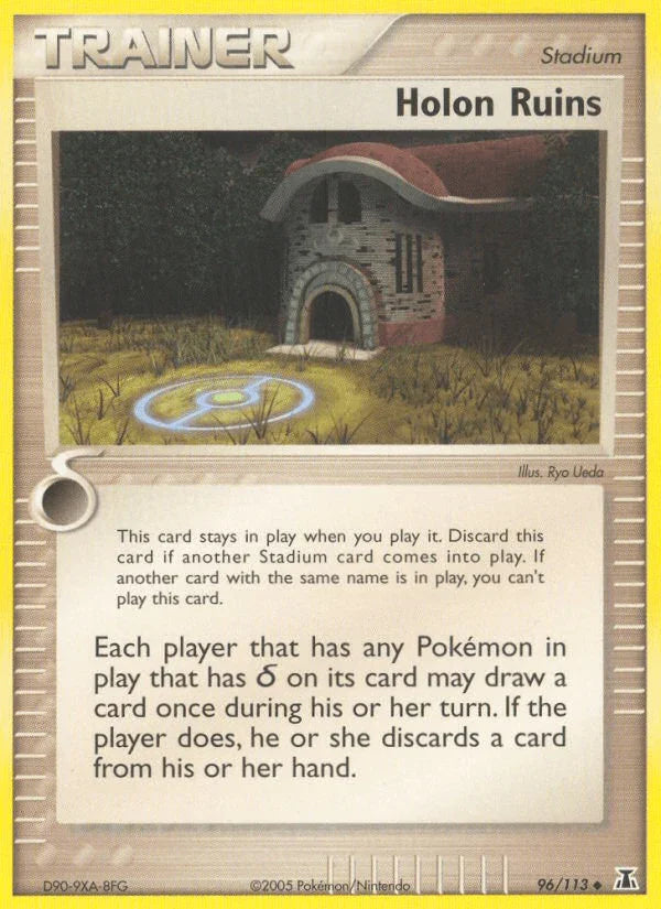 96, EX: Delta Species, Normal, Stadium, Uncommon Holon Ruins (96/113) [EX: Delta Species] - Trading Card World