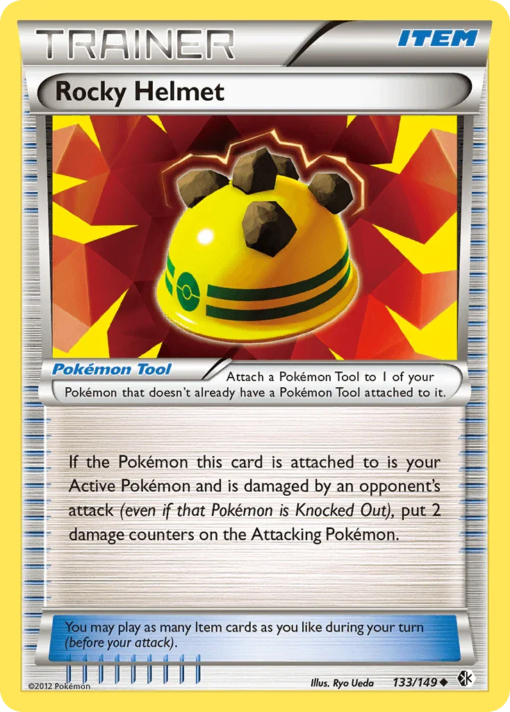 133, Black & White: Boundaries Crossed, Item, Normal, Reverse Holofoil, Uncommon Rocky Helmet (133/149) [Black & White: Boundaries Crossed] - Trading Card World