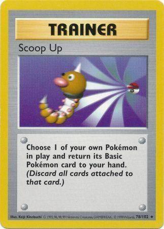 78, Base Set Shadowless Unlimited, Normal, Rare, Trainer Scoop Up (78/102) [Base Set Shadowless Unlimited] - Trading Card World