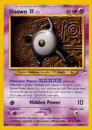 30, Neo Destiny Unlimited, Normal, Psychic, Psychic[×2], Rare Unown [X] (30/105) [Neo Destiny Unlimited] - Trading Card World