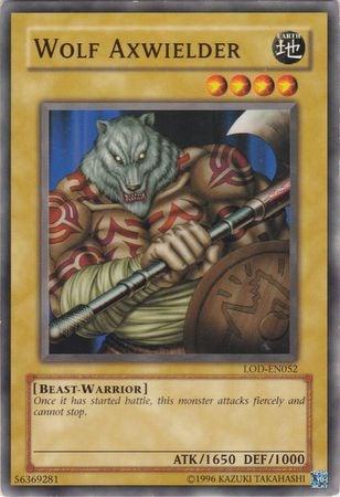 Beast-Warrior, Common, Earth, Legacy of Darkness, Normal Monster, Unlimited Wolf Axwielder [LOD-EN052] Common - Trading Card World