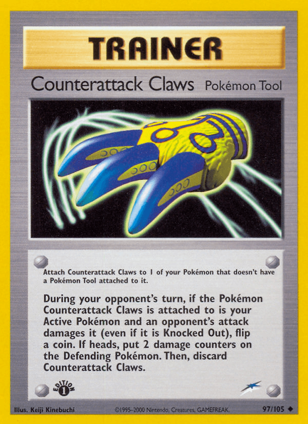 1st Edition Normal, 97, Item, Neo Destiny 1st Edition, Uncommon Counterattack Claws (97/105) [Neo Destiny 1st Edition] - Trading Card World