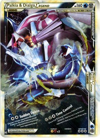 Fire[×2], HeartGold & SoulSilver: Triumphant, Holofoil, Lightning[×2], Metal, Promo, Water Palkia & Dialga LEGEND (101/102) (Jumbo Card) [HeartGold & SoulSilver: Triumphant] - Trading Card World