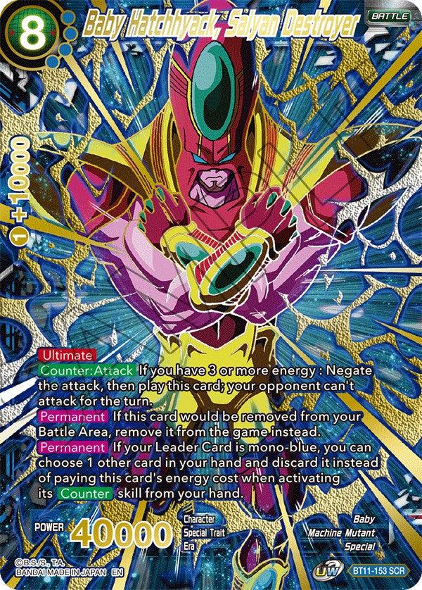 5th Anniversary Set, Baby, Battle, Blue, BT11-153, Machine Mutant, Parallel Foil, Secret Rare, Special Baby Hatchhyack, Saiyan Destroyer (SCR) (BT11-153) [5th Anniversary Set] - Trading Card World