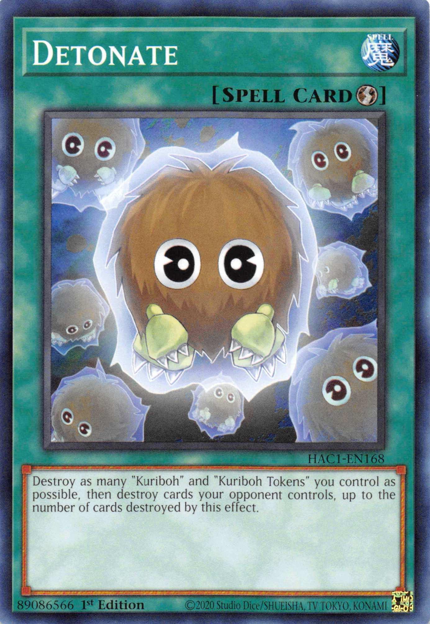 1st Edition, Common, Hidden Arsenal: Chapter 1, Quick-Play Spell, Spell Detonate [HAC1-EN168] Common - Trading Card World