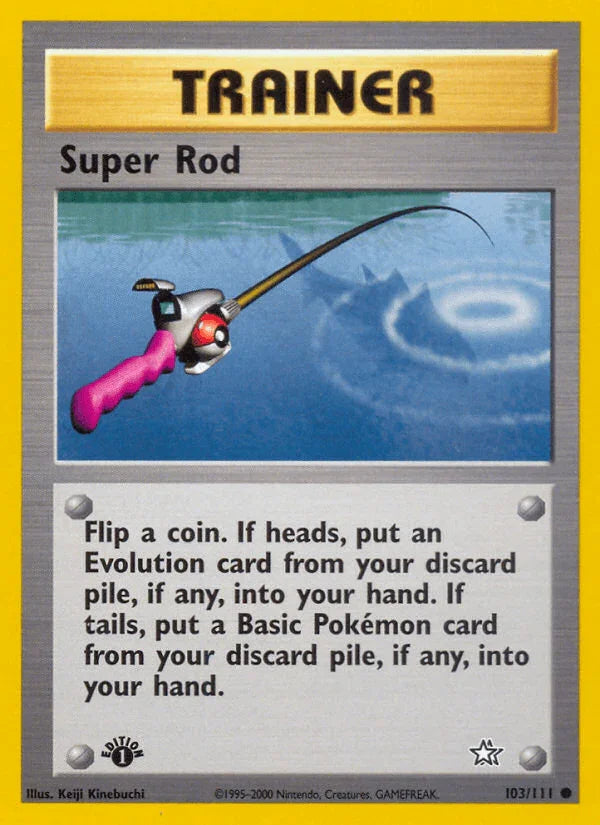 103, 1st Edition Normal, Common, Neo Genesis 1st Edition, Trainer Super Rod (103/111) [Neo Genesis 1st Edition] - Trading Card World