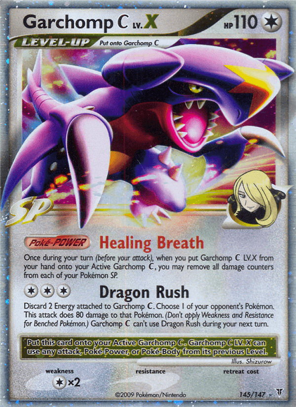 145, Colorless, Colorless[×2], Holo Rare, Holofoil, Platinum: Supreme Victors Garchomp C LV.X (145/147) [Platinum: Supreme Victors] - Trading Card World