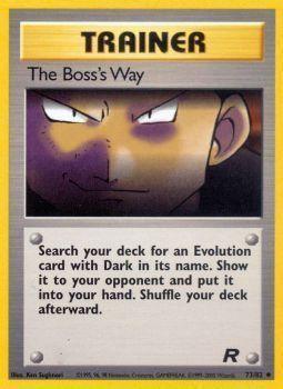 73, Normal, Team Rocket Unlimited, Trainer, Uncommon The Boss's Way (73/82) [Team Rocket Unlimited] - Trading Card World