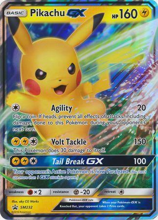 Fighting[×2], Holofoil, Lightning, Metal[-20], Promo, SM232, Sun & Moon: Black Star Promos Pikachu GX (SM232) (Jumbo Card) [Sun & Moon: Black Star Promos] - Trading Card World