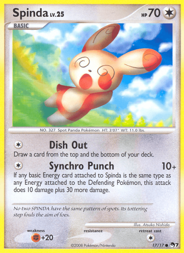 17, Colorless, Common, Fighting[+20], Normal, POP Series 7 Spinda (17/17) [POP Series 7] - Trading Card World