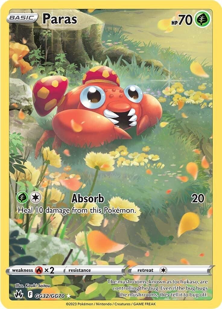 GG32, Grass, Holo Rare, Holofoil, Rx2, Sword & Shield: Crown Zenith Paras (GG32/GG70) [Sword & Shield: Crown Zenith] - Trading Card World