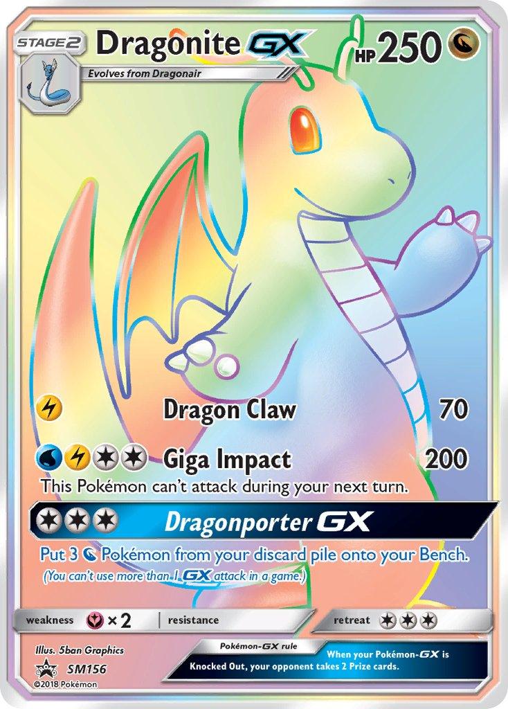 Black Star Promo, Dragon, Fairy[×2], Holofoil, SM156, Sun & Moon: Black Star Promos Dragonite GX (SM156) [Sun & Moon: Black Star Promos] - Trading Card World