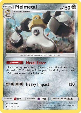 Sun & Moon: Unbroken Bonds Melmetal (129/214) (Cosmos Holo) [Sun & Moon: Unbroken Bonds] - Trading Card World