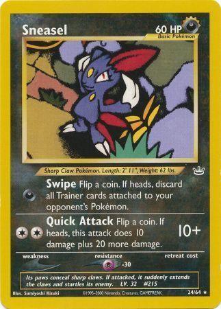 24, Darkness, Neo Revelation Unlimited, Normal, Psychic[-30], Rare Sneasel (24/64) [Neo Revelation Unlimited] - Trading Card World
