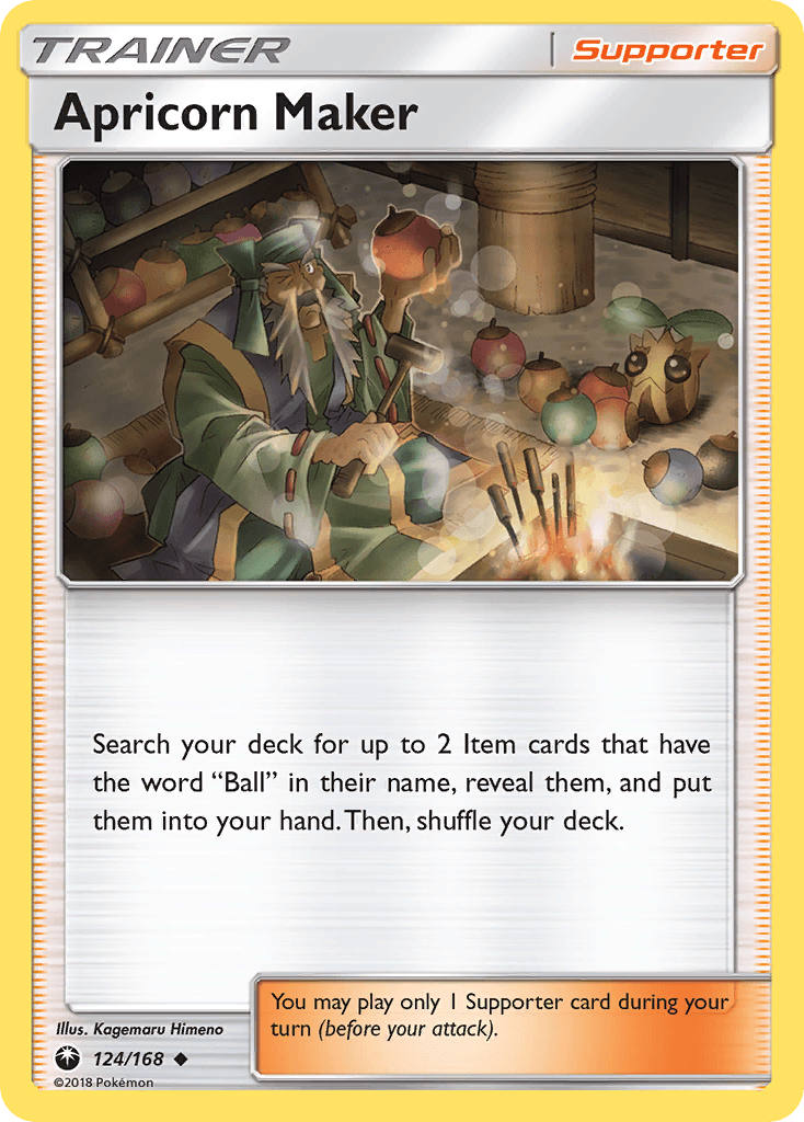 124, Normal, Reverse Holofoil, Sun & Moon: Celestial Storm, Supporter, Uncommon Apricorn Maker (124/168) [Sun & Moon: Celestial Storm] - Trading Card World