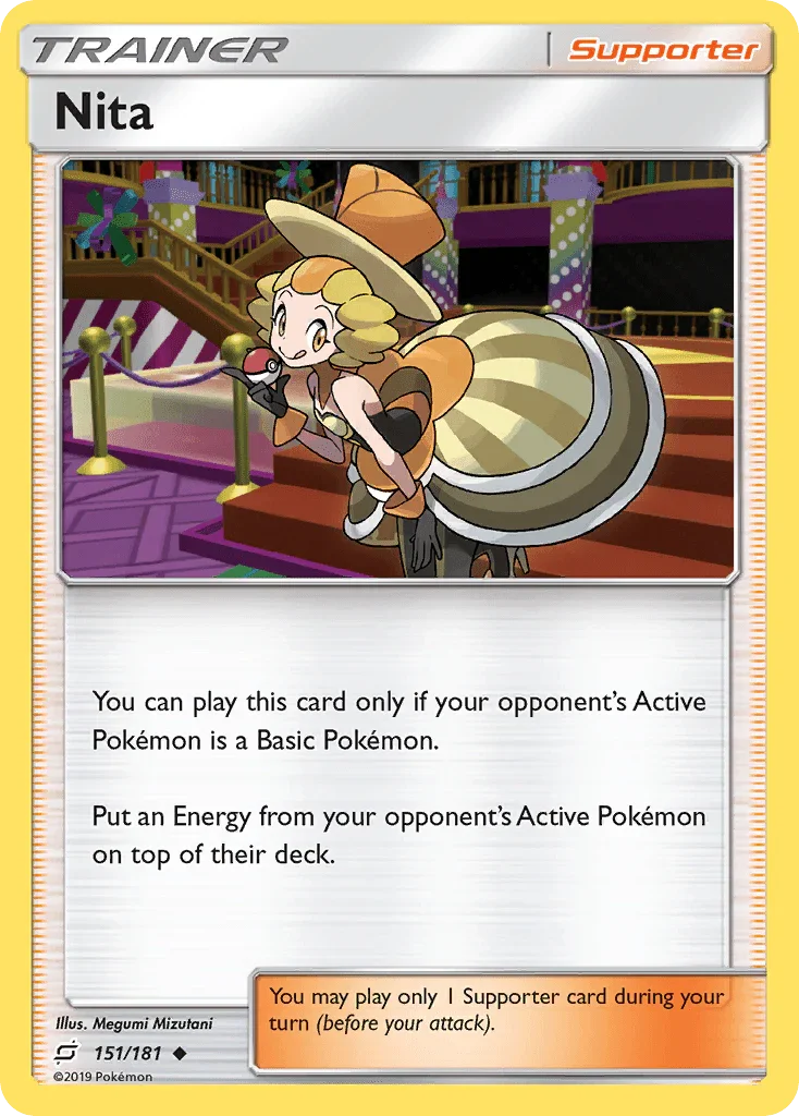 151, Normal, Reverse Holofoil, Sun & Moon: Team Up, Supporter, Uncommon Nita (151/181) [Sun & Moon: Team Up] - Trading Card World