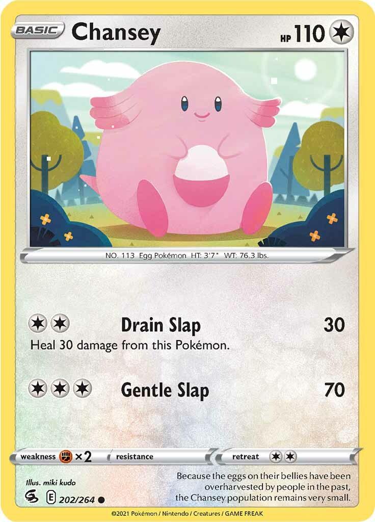 202, Colorless, Common, Fighting [x2], Normal, Reverse Holofoil, Sword & Shield: Fusion Strike Chansey (202/264) [Sword & Shield: Fusion Strike] - Trading Card World