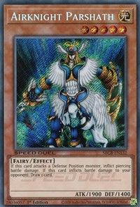 1st Edition, Effect Monster, Fairy, Light, Secret Rare, Speed Duel: Battle City Box Airknight Parshath (Secret) [SBCB-EN132] Secret Rare - Trading Card World