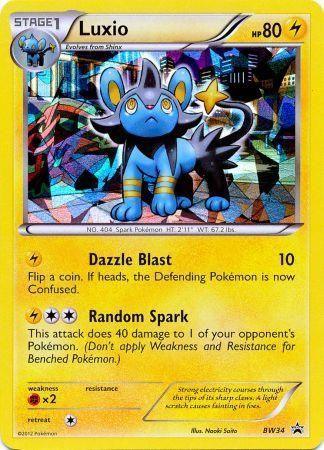Black & White: Black Star Promos, BW34, Fighting[×2], Holofoil, Lightning, Promo Luxio (BW34) (Cracked Ice Holo) [Black & White: Black Star Promos] - Trading Card World