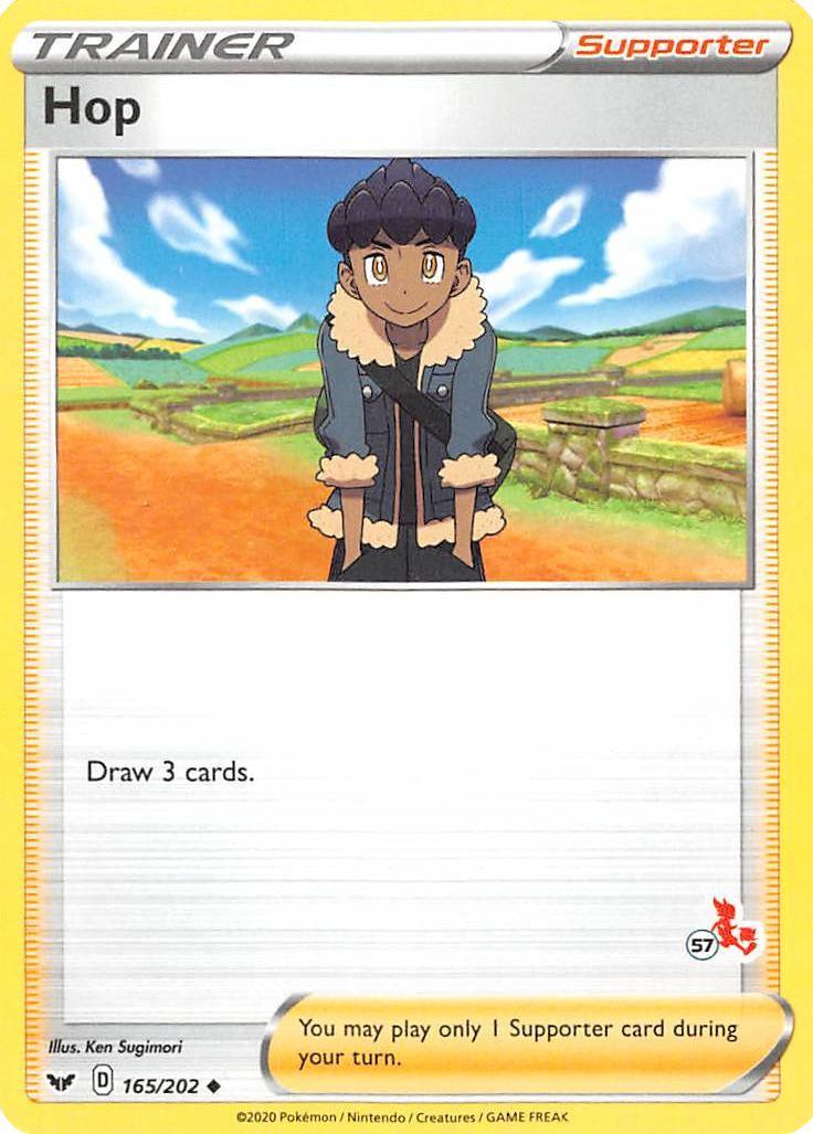 165, Battle Academy 2022, Normal, Supporter, Uncommon Hop (165/202) (Cinderace Stamp #57) [Battle Academy 2022] - Trading Card World