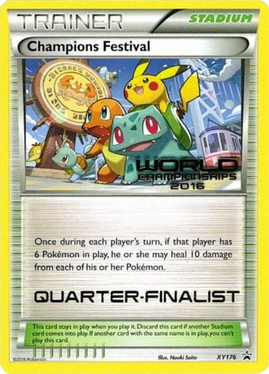 Normal, Promo, Stadium, XY176, XY: Black Star Promos Champions Festival (XY176) (2016 Quarter Finalist) [XY: Black Star Promos] - Trading Card World