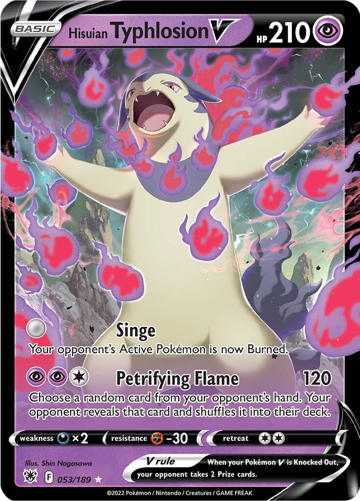 053, Darkness [x2], Fighting [-30], Holofoil, Psychic, Sword & Shield: Astral Radiance, Ultra Rare Hisuian Typhlosion V (053/189) [Sword & Shield: Astral Radiance] - Trading Card World