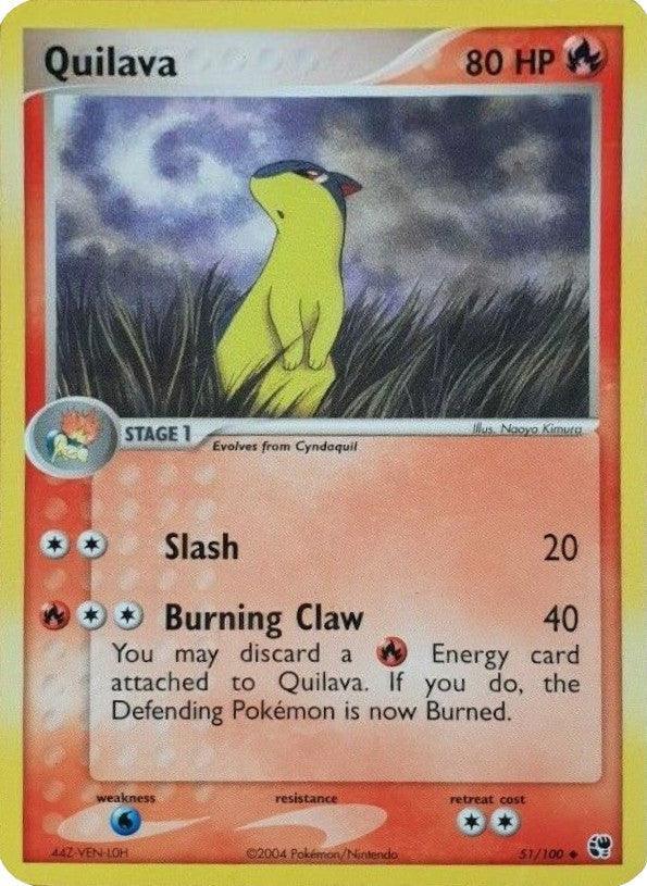 51, EX: Battle Stadium, Fire, Normal, Uncommon, Water[×2] Quilava (51/100) [EX: Battle Stadium] - Trading Card World