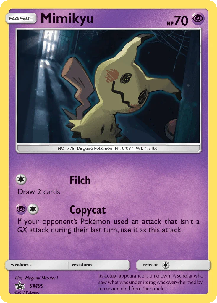 Holofoil, Promo, Psychic, SM99, Sun & Moon: Black Star Promos Mimikyu (SM99) [Sun & Moon: Black Star Promos] - Trading Card World