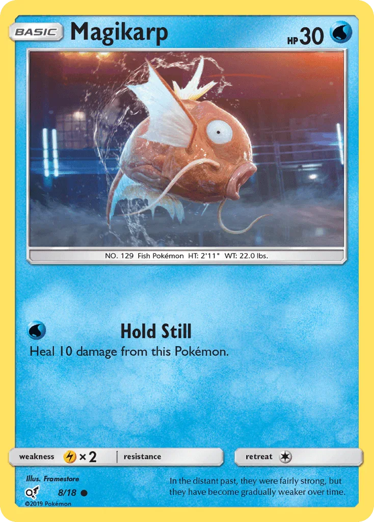 Common, Holofoil, Lightning[×2], Sun & Moon: Detective Pikachu, Water Magikarp (8/18) [Sun & Moon: Detective Pikachu] - Trading Card World