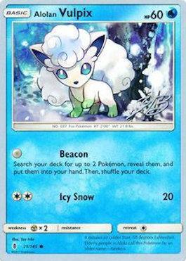 21, Common, Metal[×2], Normal, Water, World Championships 2017 Alolan Vulpix (21/145) (Ice Path FTW - Zachary Bokhari) [World Championships 2017] - Trading Card World