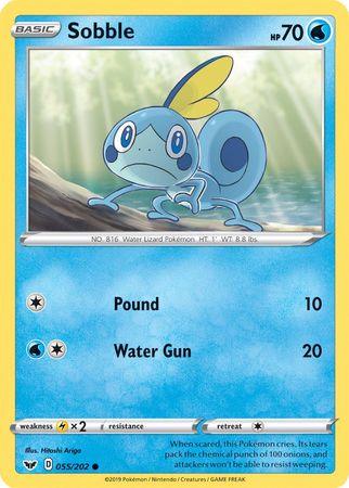 055, Holofoil, Lightning[×2], Promo, Sword & Shield: Base Set, Water Sobble (055/202) (Premium Collection) [Sword & Shield: Base Set] - Trading Card World