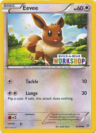 63, Colorless, Fighting[×2], Normal, Promo, XY: Ancient Origins Eevee (63/98) (Build A Bear Workshop Exclusive) [XY: Ancient Origins] - Trading Card World