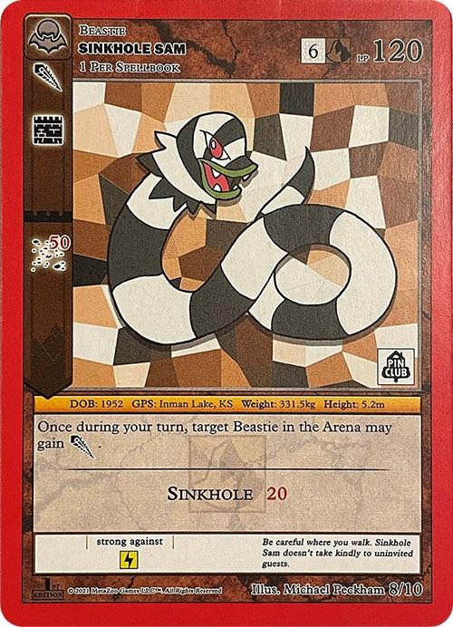 1st Edition, 8/10, Beastie, Gold, Miscellaneous Promos Sinkhole Sam (Cryptid Nation Mystery Collection) [Miscellaneous Promos] - Trading Card World