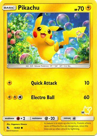 19, Battle Academy 2020, Fighting[×2], Lightning, Metal[-20], Normal, Promo Pikachu (19/68) (Pikachu Stamp #55) [Battle Academy 2020] - Trading Card World