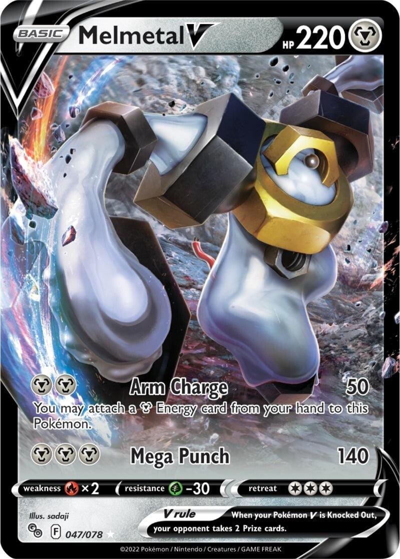 047, Fire [x2], Grass [-30], Holofoil, Metal, Pokémon GO, Ultra Rare Melmetal V (047/078) [Pokémon GO] - Trading Card World