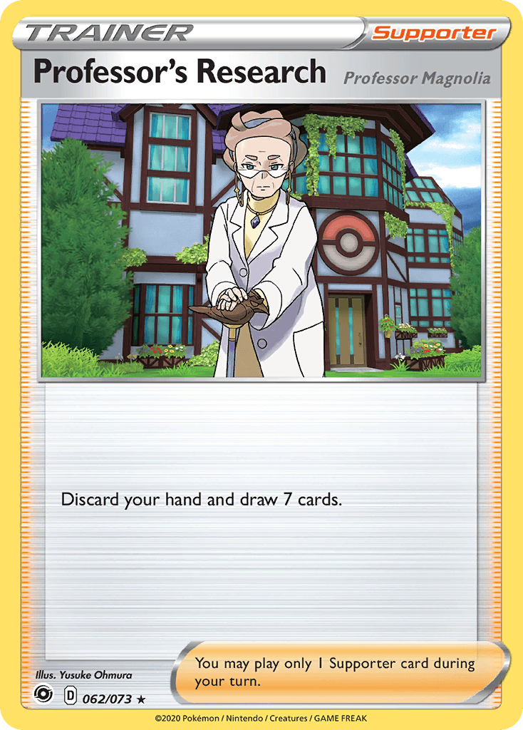 062, Holo Rare, Holofoil, Reverse Holofoil, Supporter, Sword & Shield: Champion's Path Professor's Research (062/073) (Professor Magnolia) [Sword & Shield: Champion's Path] - Trading Card World