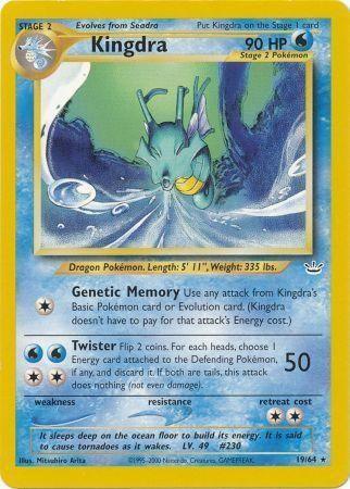 19, Neo Revelation Unlimited, Normal, Rare, Water Kingdra (19/64) [Neo Revelation Unlimited] - Trading Card World