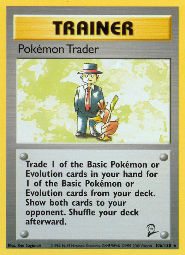 106, Base Set 2, Normal, Rare, Trainer Pokemon Trader (106/130) [Base Set 2] - Trading Card World