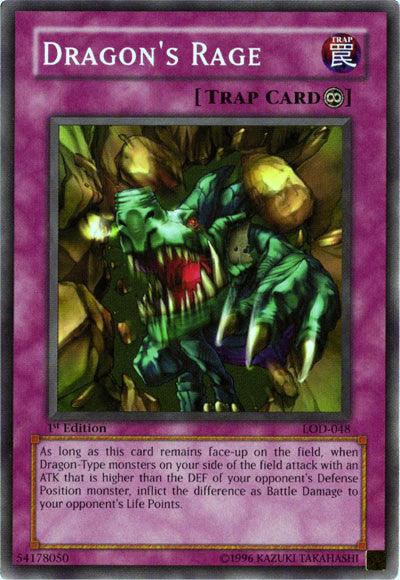 1st Edition, Common, Continuous Trap, Legacy of Darkness, Trap, Unlimited Dragon's Rage [LOD-048] Common - Trading Card World