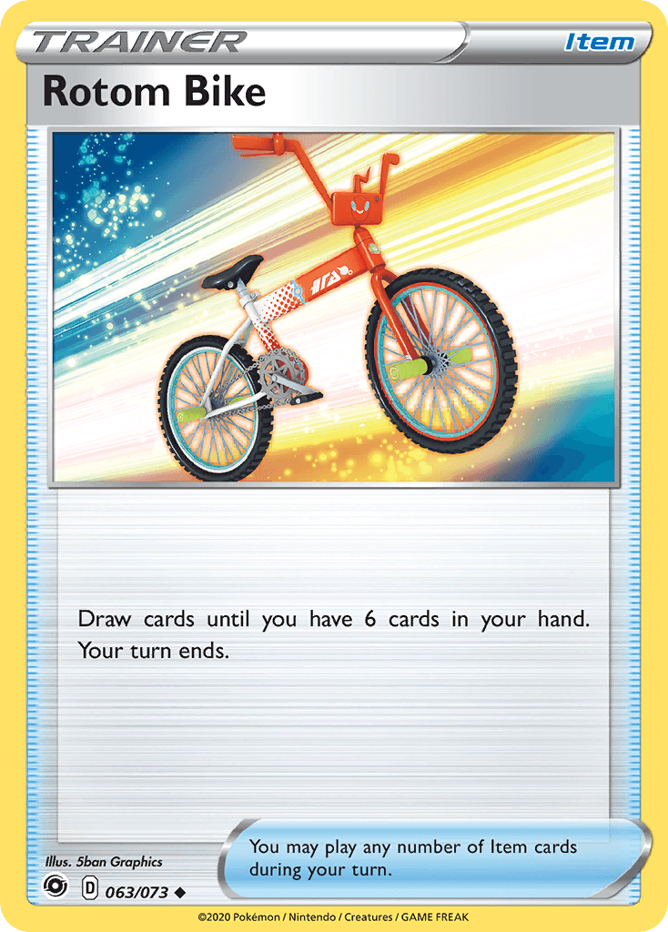 063, Item, Normal, Reverse Holofoil, Sword & Shield: Champion's Path, Uncommon Rotom Bike (063/073) [Sword & Shield: Champion's Path] - Trading Card World