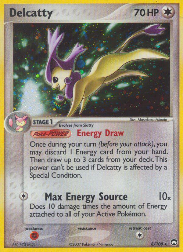 Colorless, EX: Power Keepers, Fighting[×2], Normal, Rare Delcatty (8/108) (Theme Deck Exclusive) [EX: Power Keepers] - Trading Card World