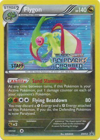 Black & White: Black Star Promos, BW53, Dragon, Dragon[×2], Holofoil, Promo Flygon (BW53) (Staff Prerelease Promo) [Black & White: Black Star Promos] - Trading Card World