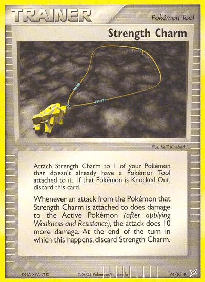 74, EX: Team Magma vs Team Aqua, Item, Normal, Reverse Holofoil, Uncommon Strength Charm (74/95) [EX: Team Magma vs Team Aqua] - Trading Card World