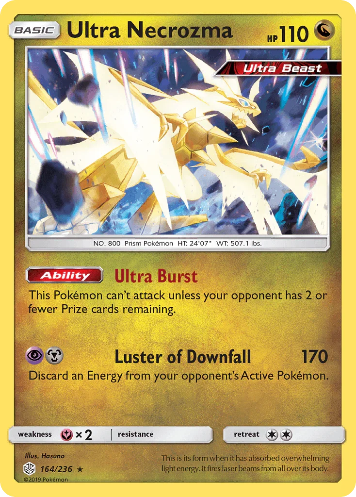164, Dragon, Fairy[×2], Holo Rare, Holofoil, Reverse Holofoil, Sun & Moon: Cosmic Eclipse Ultra Necrozma (164/236) [Sun & Moon: Cosmic Eclipse] - Trading Card World