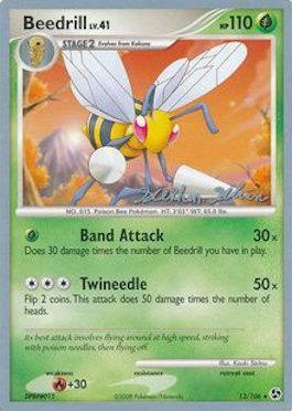 13, Fire [+30], Grass, Normal, Rare, World Championships 2009 Beedrill LV.41 (13/106) (Luxdrill - Stephen Silvestro) [World Championships 2009] - Trading Card World