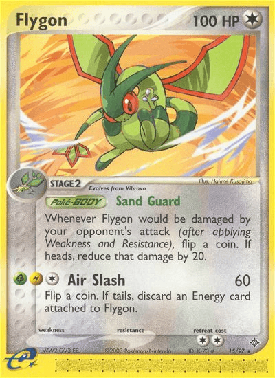 15, Colorless, EX: Dragon, Normal, Rare, Reverse Holofoil Flygon (15/97) [EX: Dragon] - Trading Card World