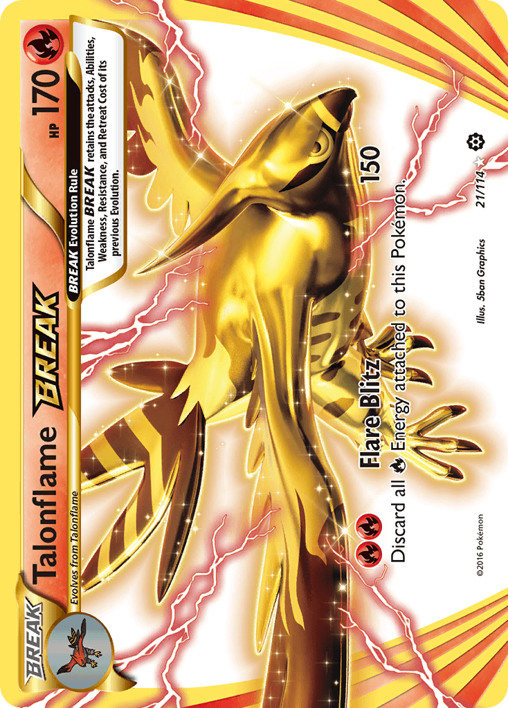 21, Fire, Holofoil, Ultra Rare, XY: Steam Siege Talonflame BREAK (21/114) [XY: Steam Siege] - Trading Card World