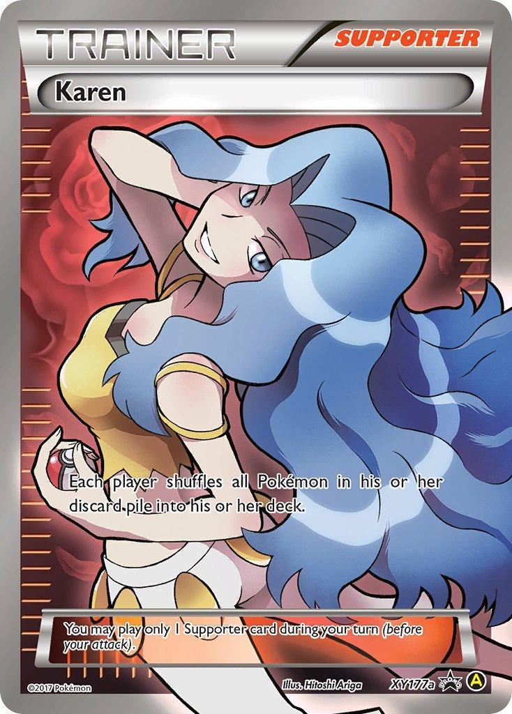 Alternate Art Promos, Holofoil, Promo, Supporter, XY177a Karen (XY177a) [Alternate Art Promos] - Trading Card World