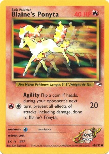 63, Common, Fire, Gym Heroes Unlimited, Normal, Water[×2] Blaine's Ponyta (63/132) [Gym Heroes Unlimited] - Trading Card World